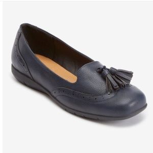 COMFORTVIEW Aster Navy Blue Slip-On Vegan Loafer Size: 7M